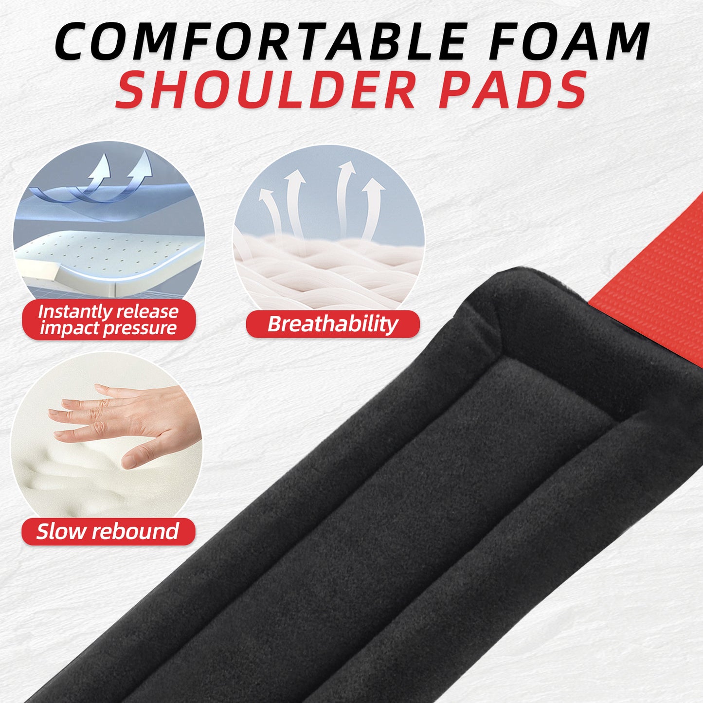 4 Point Harness Steel Buckle Red Pack of 2