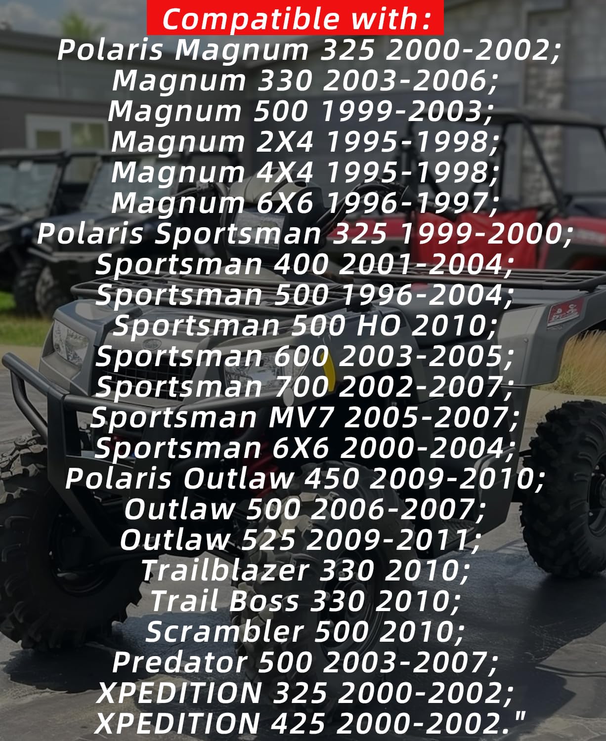 Vacuum Fuel Pump Compatible With Polaris Sportsman ATV 325 400 500 600 700 MV7 6X6 ATV Quad Magnum 500 330 325-2520227 3085275