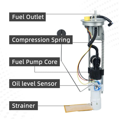 Fuel Pump Assembly Compatible With Polaris Ranger 500 700 800 Crew 500 2204306 2520817 1240239