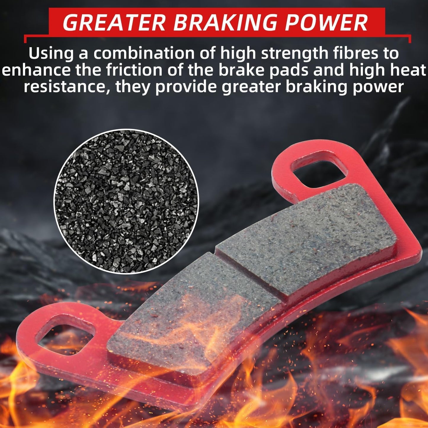 Brake Pads Front and Rear Compatible with Polaris RZR 800 2008-2014 800 EPS 2010-2014 570 EPS 2013-2015 4 Sets Ceramic FA456 FA159