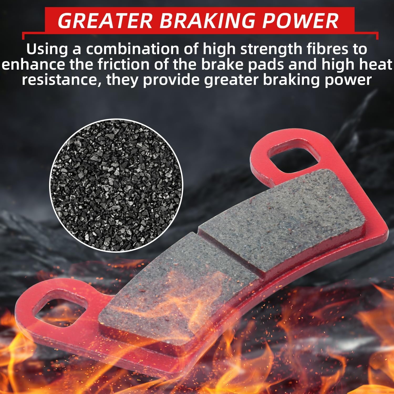 Brake Pads Front and Rear Compatible with Polaris RZR 800 2008-2014 800 EPS 2010-2014 570 EPS 2013-2015 4 Sets Ceramic FA456 FA159