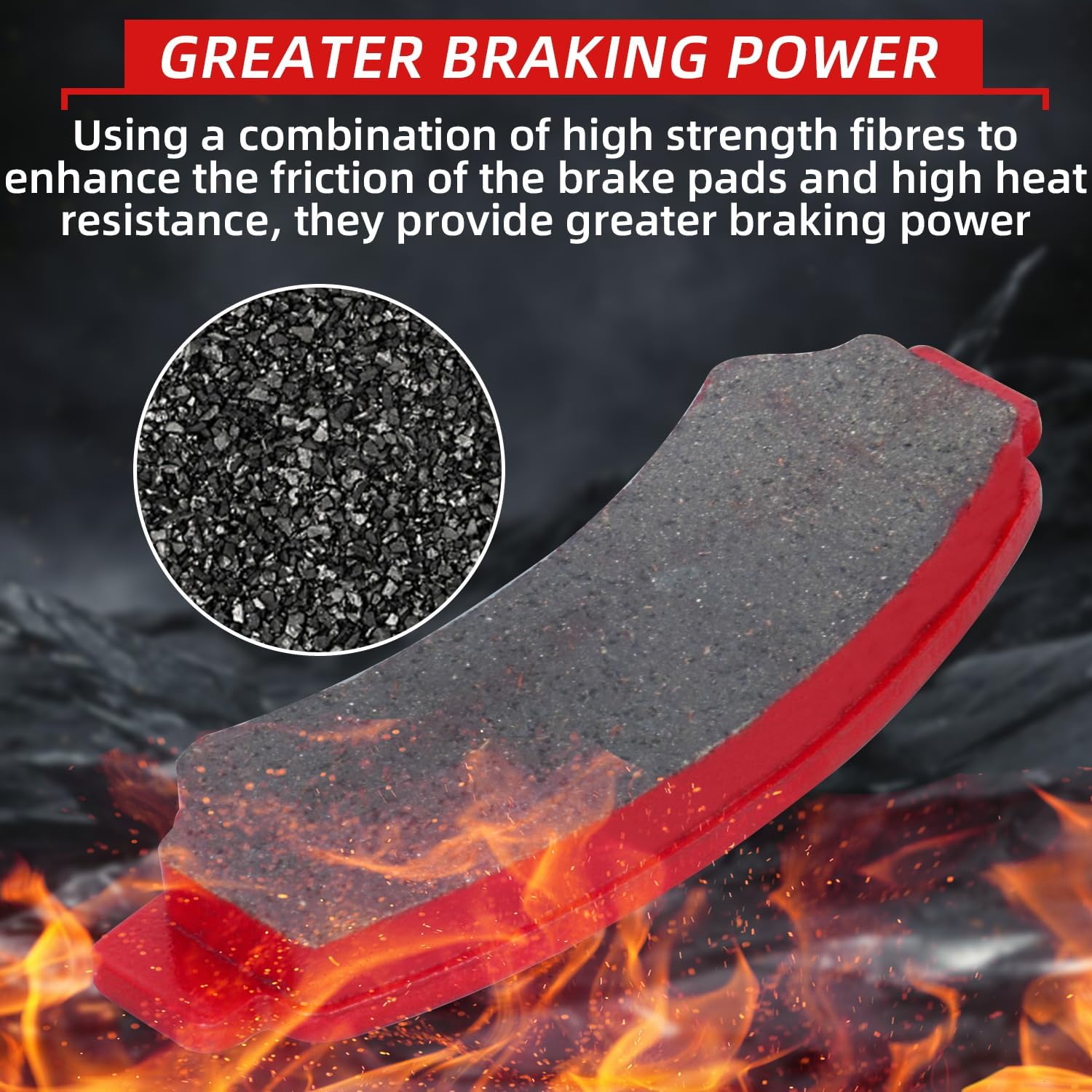 Brake Pad Front and Rear Compatible with Compatible with CF MOTO CFORCE 1000 2021-2024 CFORCE 800XC 2019-2024 CFORCE 600 2020-2024 Ceramic