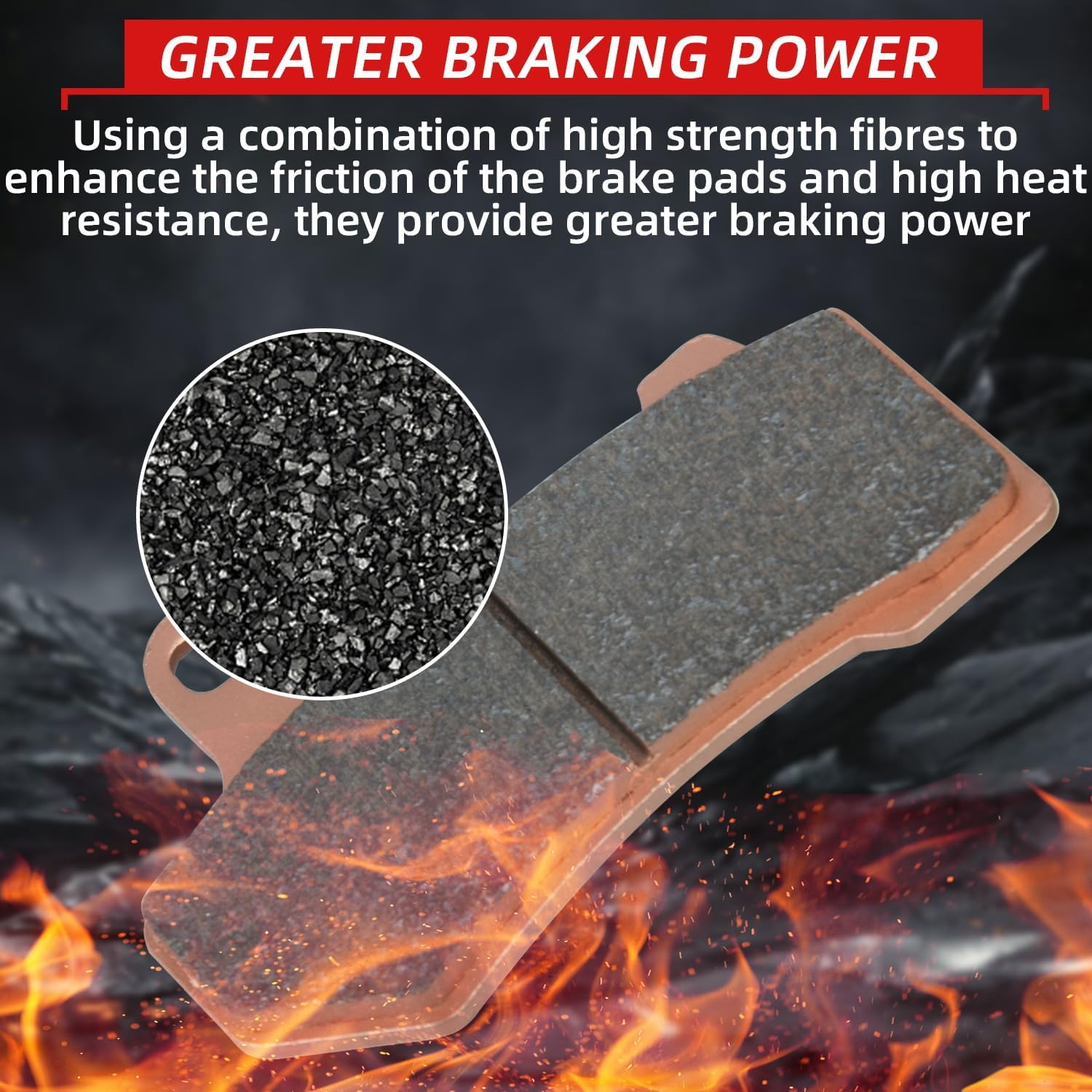 Brake Pads Front and Rear Compatible with Harley Davidson Road Glide 2008-2021 Street Glide 2008-2022 Ultra Classic Electra Glide Sintered Copper 3 sets 41854-08