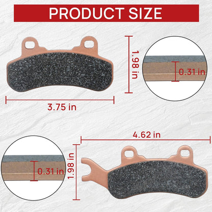 715900380 Brake Pads Front and Rear Compatible with Can Am X3 All Models 2017-2024 including MAX Trail & Sport 4 Sets Sintered Copper