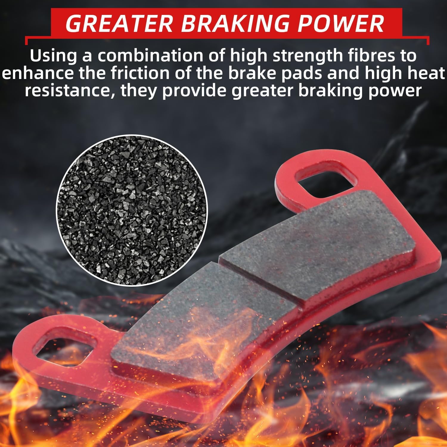 Upgraded Brake Pads Front and Rear Compatible with Polaris Ranger XP 1000 2018-2023 General 1000 EPS 2016-2023 Ranger Crew XP 1000 RZR 4 900 S4 1000 4 Sets Ceramic OE 2205949