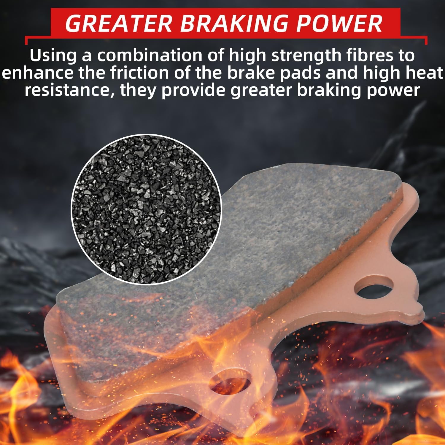 Brake Pads Front and Rear Compatible with 2000-2007 Harley Davidson Electra Glide Ultra Classic Road King Fatboy Heritage Softail Night Train Sintered Copper 3 sets FA400