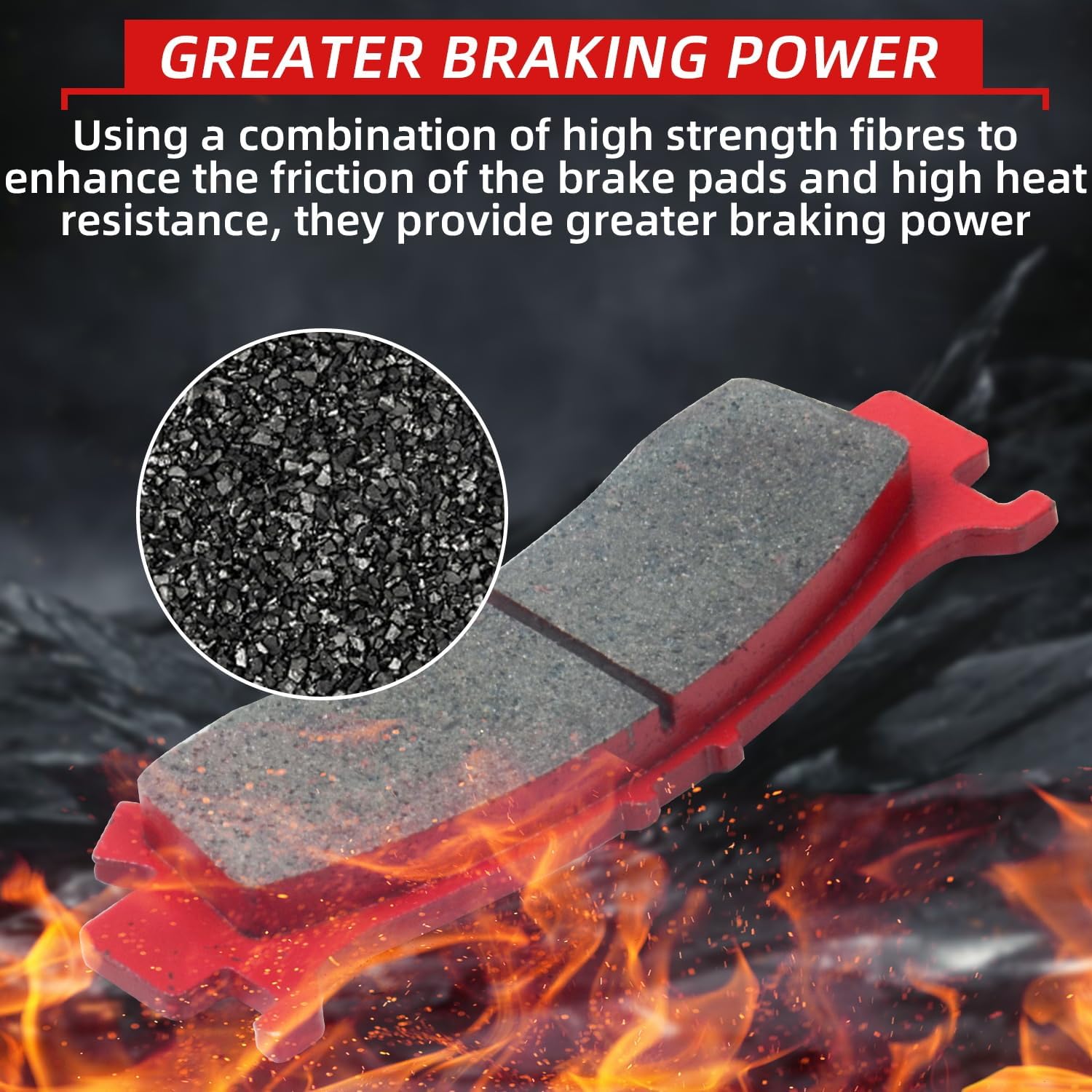 Brake Pad Front and Rear Compatible with 2016-2023 Honda Pioneer 1000&1000-5 2019-2023 Talon1000R&1000X Ceramic 4 Sets 06451-HL4-A01