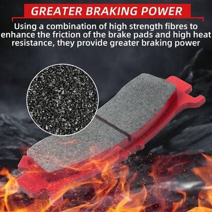 Brake Pad Front and Rear Compatible with 2016-2023 Honda Pioneer 1000&1000-5 2019-2023 Talon1000R&1000X Ceramic 4 Sets 06451-HL4-A01