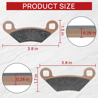 Brake Pads EZAPEX Front and Rear Compatible with Polaris Sportsman 570 500 450 400 800 2009-2020 Touring 570 2017-2024 3 Sets Sintered Copper FA475 FA159