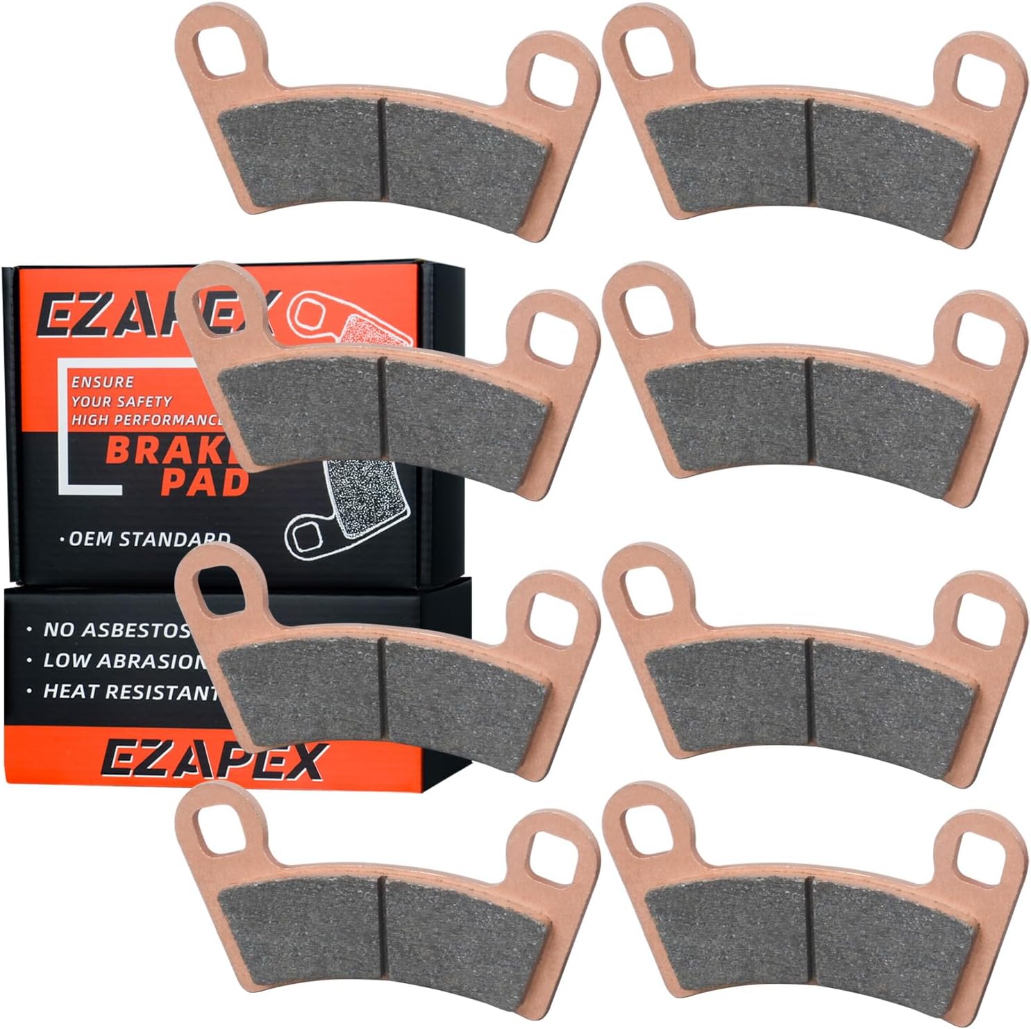 Brake Pads Front and Rear Compatible with Polaris RZR S 900 2015-2020 1000 PS EU Tractor Zug 2017-2020 4 Sets Sintered Copper OE 2206025