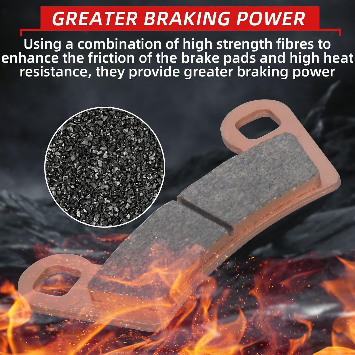 Brake Pads Front and Rear Compatible with Polaris RZR S 900 2015-2020 1000 PS EU Tractor Zug 2017-2020 4 Sets Sintered Copper OE 2206025