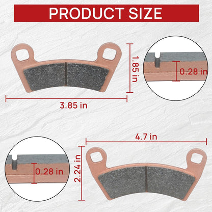 Upgraded Brake Pads Front and Rear Compatible with Polaris Ranger XP 1000 2018-2023 General 1000 EPS 2016-2023 Ranger Crew XP 1000 RZR 4 900 S4 1000 4 Sets Sintered Copper OE 2205949
