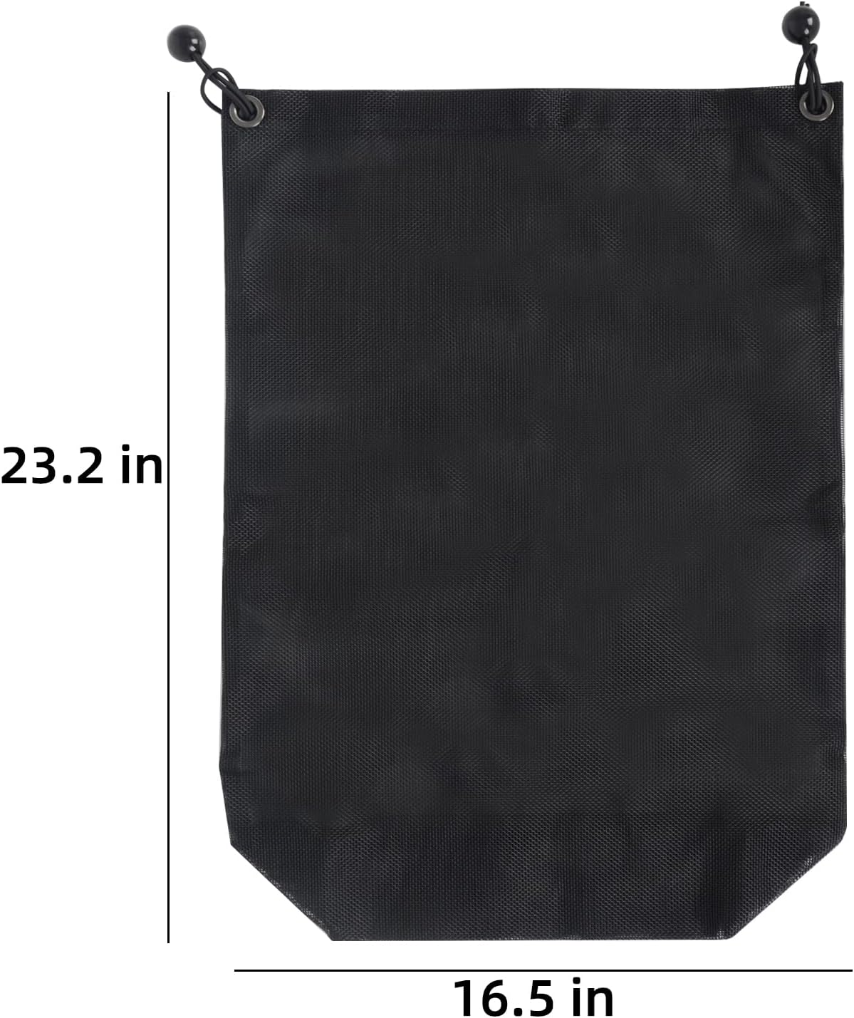 UTV Trash Sack PVC Mesh Bag Compatible With Polaris RZR, Can-Am, CFMOTO, Teryx, Mule, Arctic Cat, Pioneer, Golf Cart and most models(BLACK)