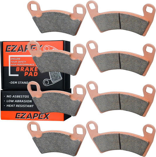 Upgraded Brake Pads Front and Rear Compatible with 2012-2018 Polaris Ranger XP 900 2008-2013 Polaris Ranger 500 700 800 2014-2017 Ranger Diesel 2010-2015 Ranger EV 4 Sets Sintered Copper