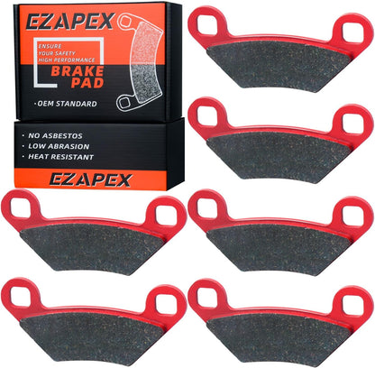 Brake Pads Front and Rear Compatible with Polaris Sportsman 570 450 400 2014 2015 2016 2017 2018 2019 2020 3 Sets Ceramic FA475 FA159