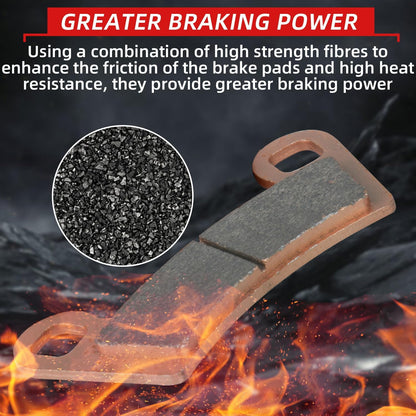 Brake Pads Front and Rear Compatible with Polaris RZR 800 2008-2014 800 EPS 2010-2014 570 EPS 2013-2015 4 Sets Sintered Copper FA456 FA159