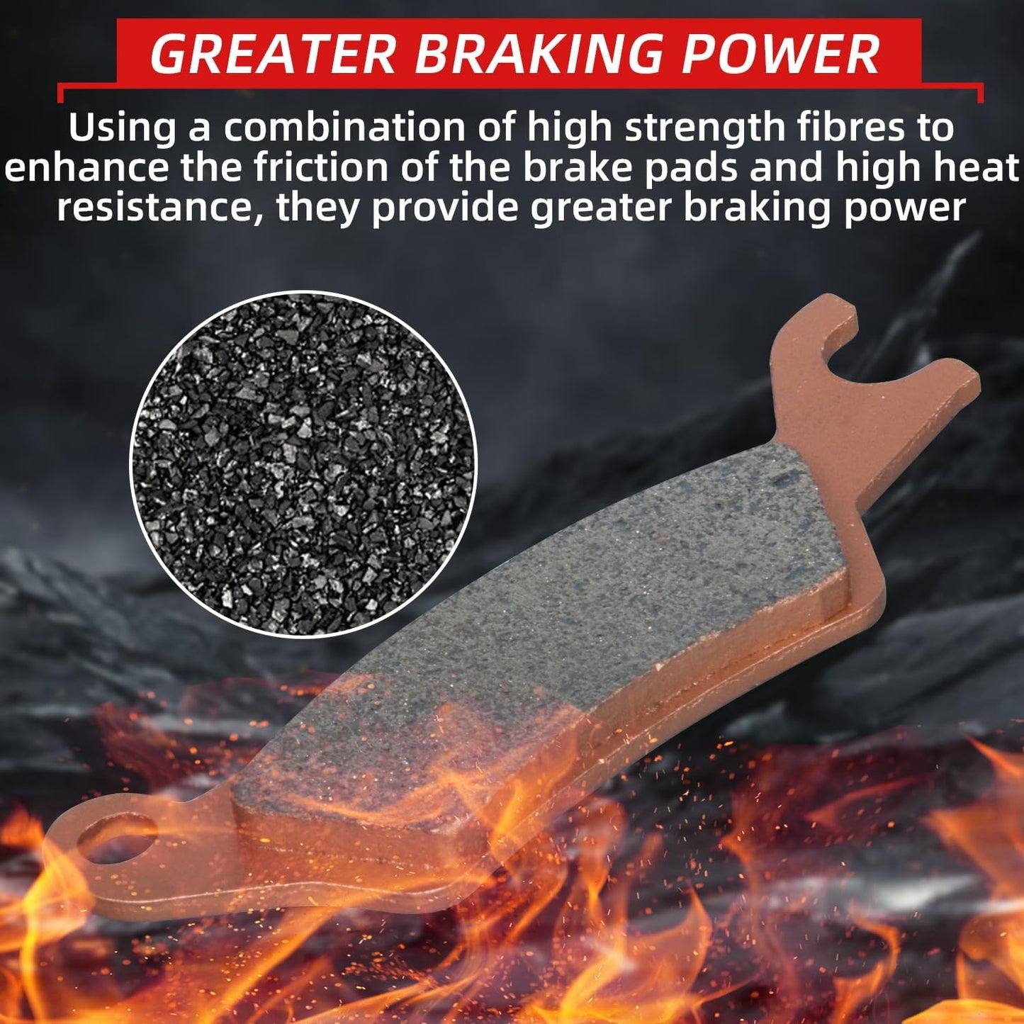 Brake Pads Front and Rear Compatible with Can-Am Outlander 450 500 570 650 800R 850 1000 EFI XT XT-P XMR DPS Max XT/XT-P/XMR/DPS Sintered Copper 3 sets 705601014