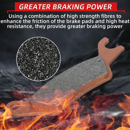 Brake Pads Front and Rear Compatible with Can-Am Outlander 450 500 570 650 800R 850 1000 EFI XT XT-P XMR DPS Max XT/XT-P/XMR/DPS Sintered Copper 3 sets 705601014