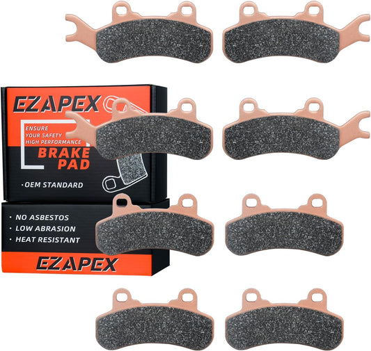 715900380 Brake Pads Front and Rear Compatible with Can Am X3 All Models 2017-2024 including MAX Trail & Sport 4 Sets Sintered Copper