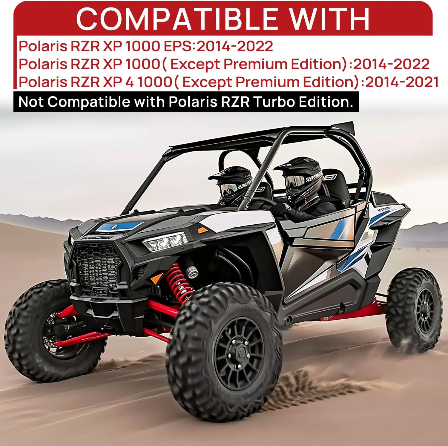 Upgraded Brake Pads Compatible with Polaris RZR XP 1000 EPS 2022 2021 2020 2019 2018 2017 2016 2015 2014 & 2014-2021 RZR 1000 XP 4 Except Premium Edition 4 Sets Ceramic FA452 OE 1911228