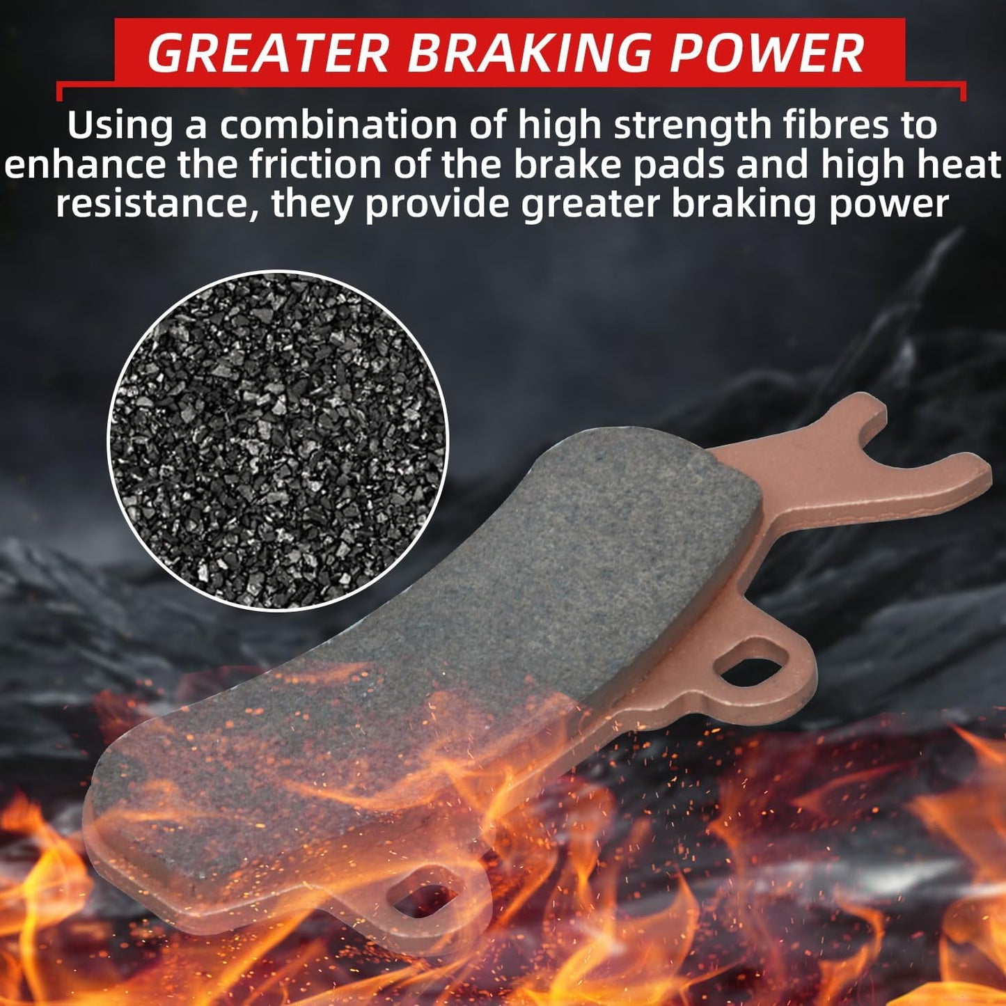 715900380 Brake Pads Front and Rear Compatible with Can Am X3 All Models 2017-2024 including MAX Trail & Sport 4 Sets Sintered Copper