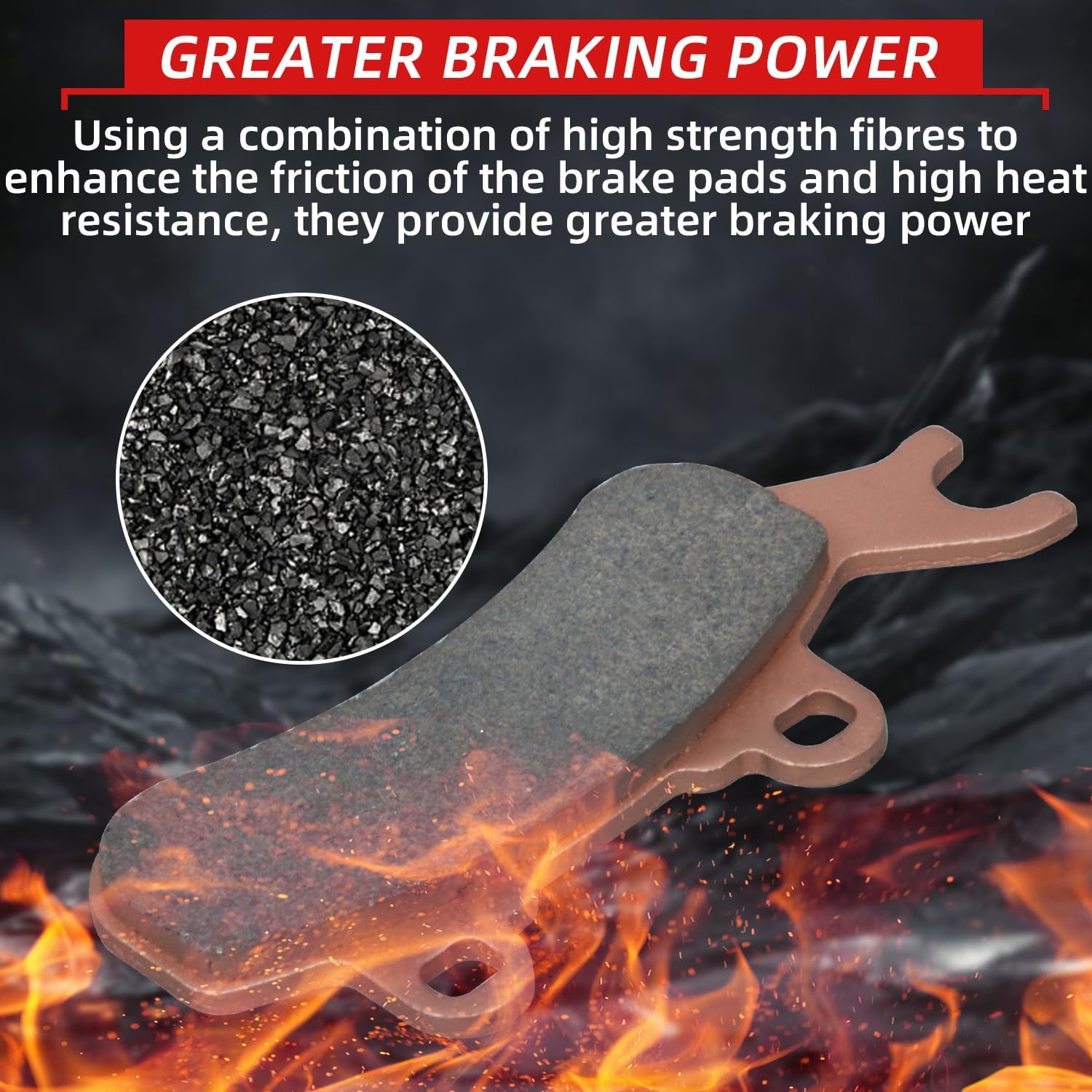 715900380 Brake Pads Front and Rear Compatible with Can Am X3 All Models 2017-2024 including MAX Trail & Sport 4 Sets Sintered Copper