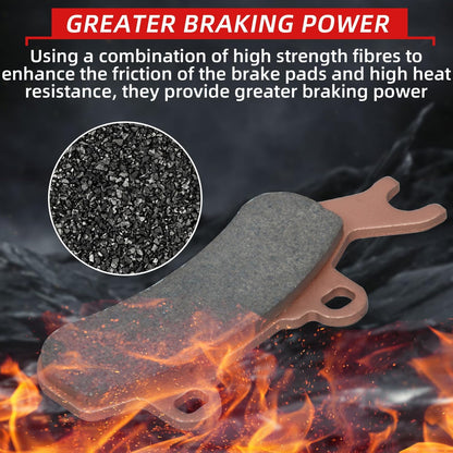 715900380 Brake Pads Front and Rear Compatible with Can Am X3 All Models 2017-2024 including MAX Trail & Sport 4 Sets Sintered Copper