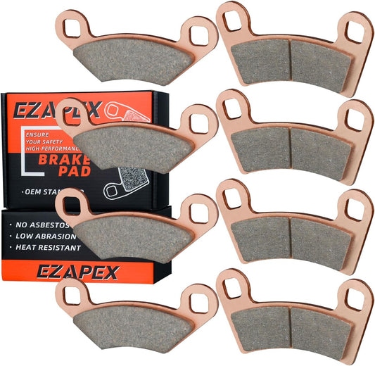 Brake Pads Front and Rear Compatible with Polaris RZR 800 2008-2014 800 EPS 2010-2014 570 EPS 2013-2015 4 Sets Sintered Copper FA456 FA159