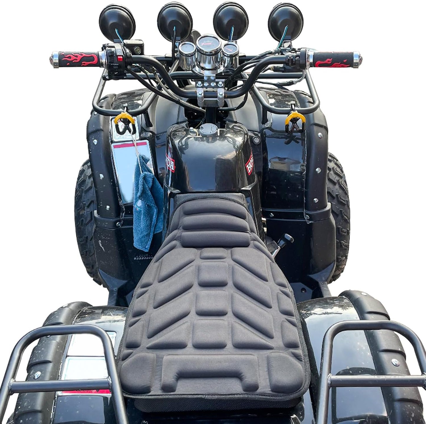 ATV Motor Seat Cover Upgraded Cushion Breathable Padded Protector Compatible with Most Models