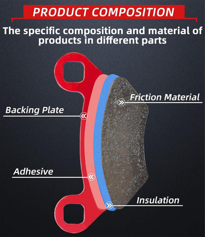 Brake Pads Front and Rear Compatible with Polaris Sportsman 570 450 400 2014 2015 2016 2017 2018 2019 2020 3 Sets Ceramic FA475 FA159