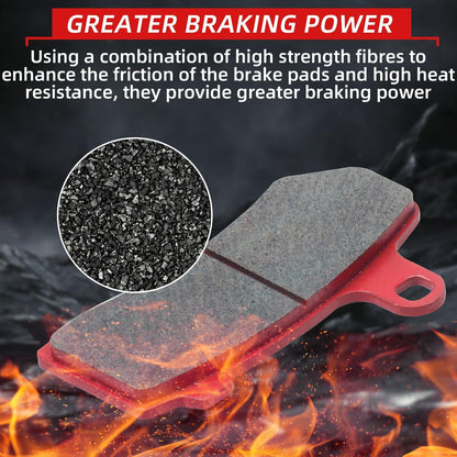 Brake Pads Front and Rear Compatible with Harley Davidson Road Glide 2008-2021 Street Glide 2008-2022 Ultra Classic Electra Glide Ceramic 3 sets 41854-08