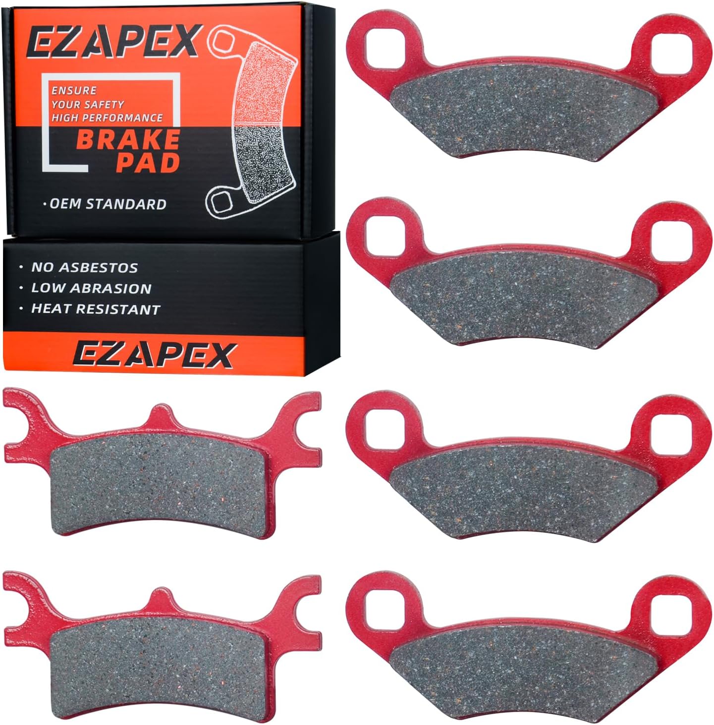 Brake Pads Front and Rear Compatible with Polaris Sportsman 450 500 700 800 4x4 Scrambler 500 400 Trail Blazer 250 330 Magnum 330 500 Trail Boss 330 Xpedition 325 3 Sets Ceramic