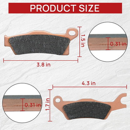 Brake Pads Front and Rear Compatible with Can-Am Outlander 450 500 570 650 800R 850 1000 EFI XT XT-P XMR DPS Max XT/XT-P/XMR/DPS Sintered Copper 3 sets 705601014