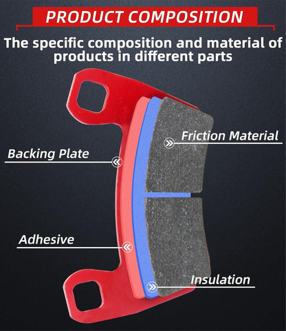Brake Pads Front and Rear Compatible with Polaris RZR S 900 2015-2020 1000 PS EU Tractor Zug 2017-2020 4 Sets Sintered Copper 2206025