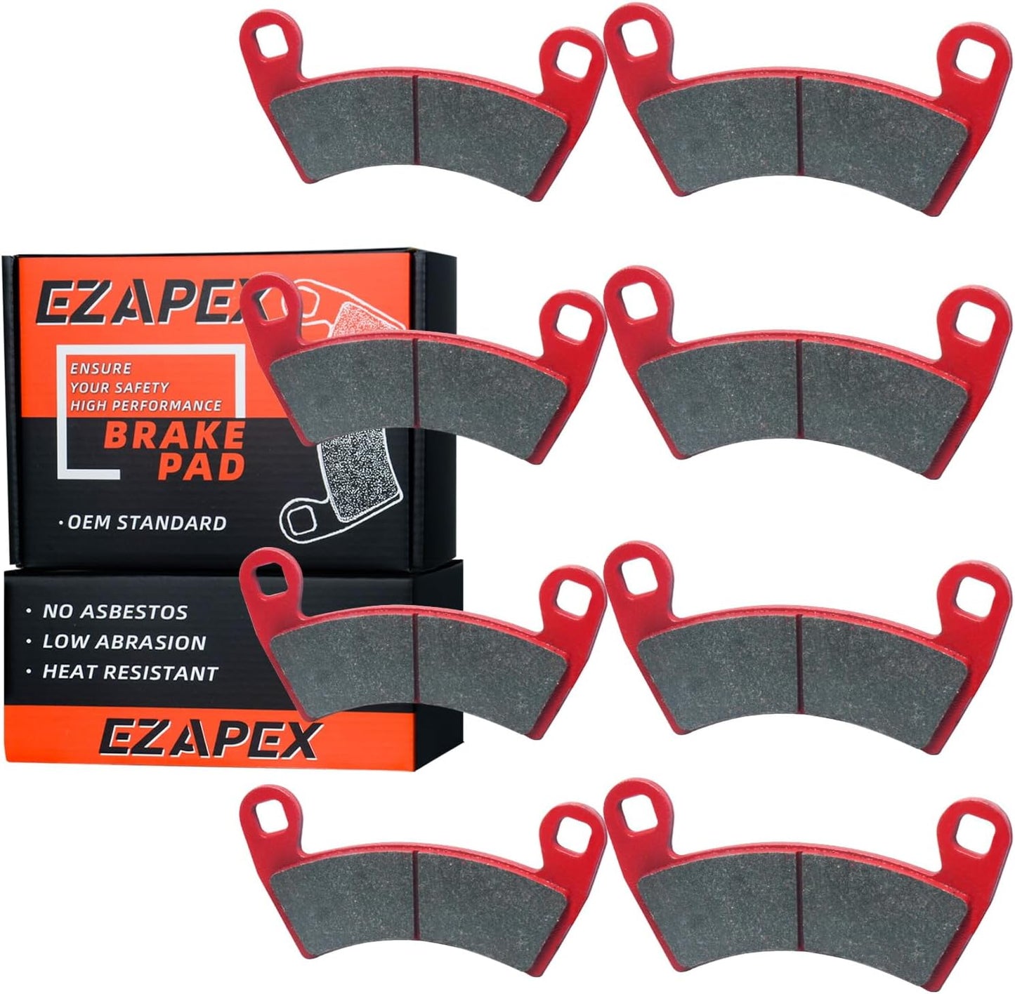 Upgraded Brake Pads Front and Rear Compatible with Polaris Ranger XP 1000 2018-2023 General 1000 EPS 2016-2023 Ranger Crew XP 1000 RZR 4 900 S4 1000 4 Sets Ceramic OE 2205949