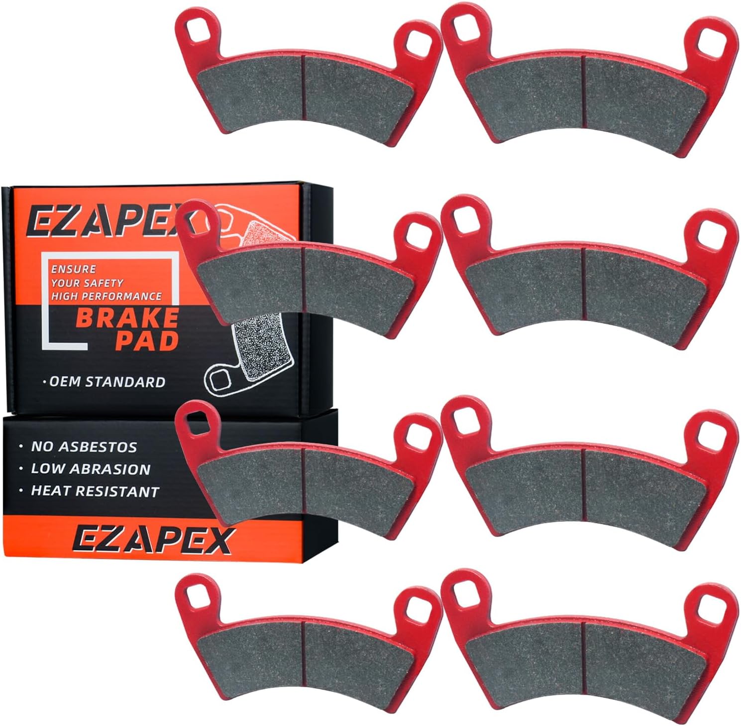 Upgraded Brake Pads Front and Rear Compatible with Polaris Ranger XP 1000 2018-2023 General 1000 EPS 2016-2023 Ranger Crew XP 1000 RZR 4 900 S4 1000 4 Sets Ceramic OE 2205949