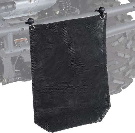 UTV Trash Sack PVC Mesh Bag Compatible With Polaris RZR, Can-Am, CFMOTO, Teryx, Mule, Arctic Cat, Pioneer, Golf Cart and most models(BLACK)