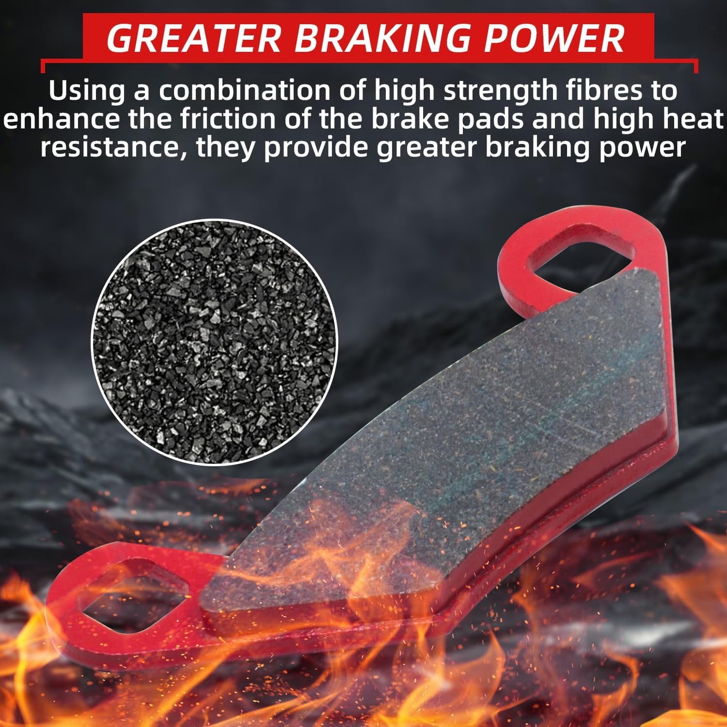 Brake Pads Front and Rear Compatible with Polaris Sportsman 570 450 400 2014 2015 2016 2017 2018 2019 2020 3 Sets Ceramic FA475 FA159