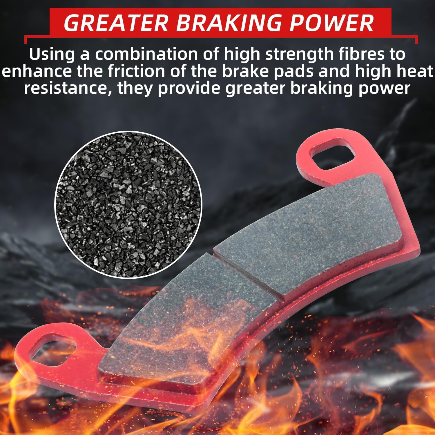 Upgraded Brake Pads Compatible with Polaris RZR XP 1000 EPS 2022 2021 2020 2019 2018 2017 2016 2015 2014 & 2014-2021 RZR 1000 XP 4 Except Premium Edition 4 Sets Ceramic FA452 OE 1911228