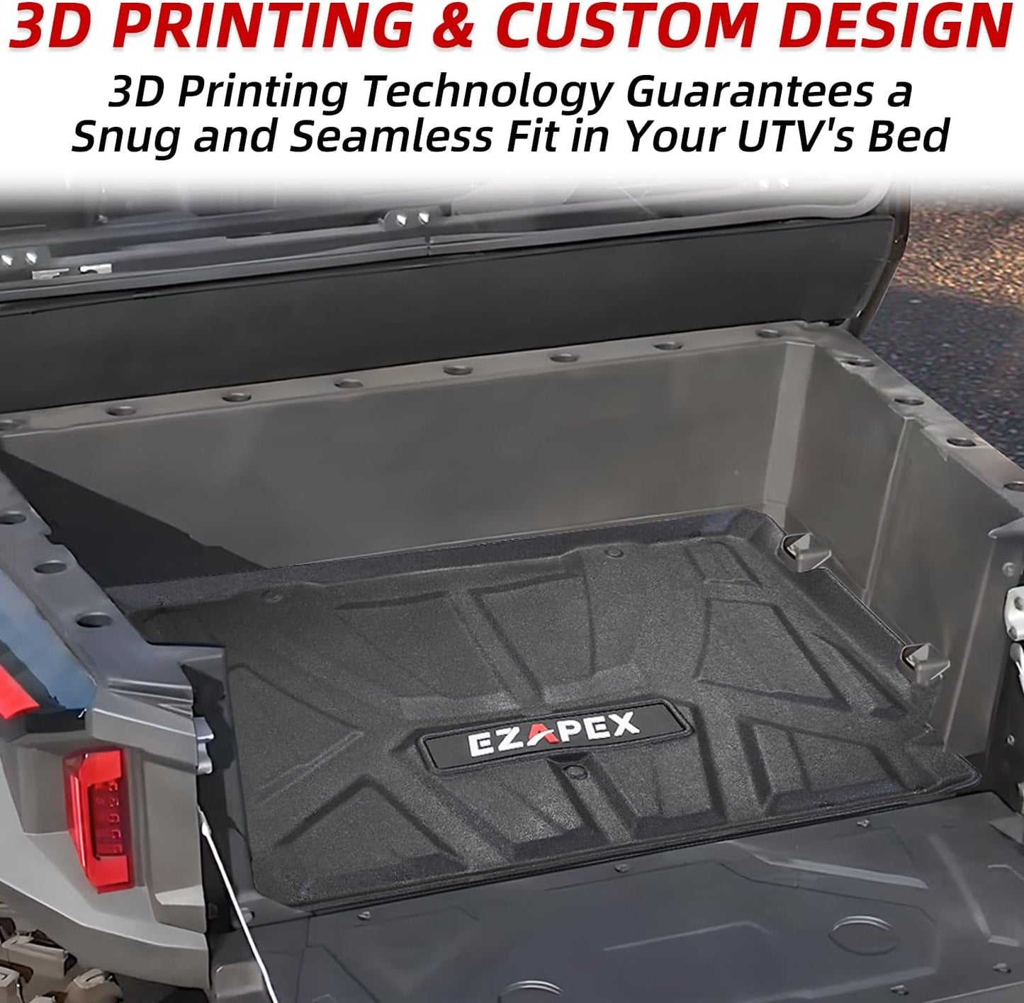 Bed Mat Liner Compatible with Polaris General 1000/4 1000/XP 1000/XP 4 1000 2016-2025 2/4 Seat Rear Cargo All Weather Protector Accessories