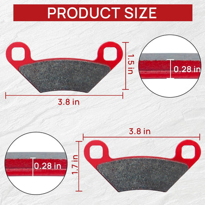 Brake Pads Front and Rear Compatible with Polaris Sportsman 570 450 400 2014 2015 2016 2017 2018 2019 2020 3 Sets Ceramic FA475 FA159