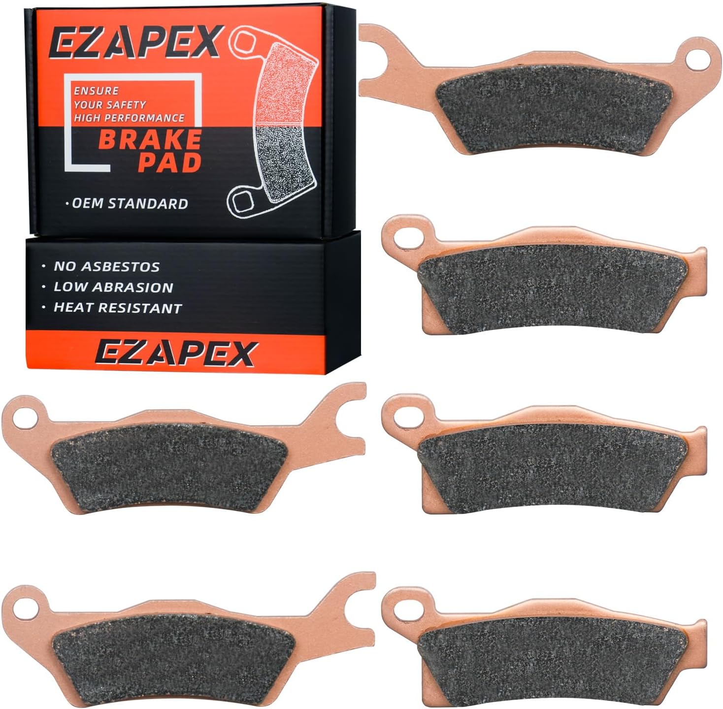 Brake Pads Front and Rear Compatible with Can-Am Outlander 450 500 570 650 800R 850 1000 EFI XT XT-P XMR DPS Max XT/XT-P/XMR/DPS Sintered Copper 3 sets 705601014