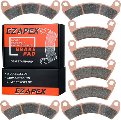 Upgraded Brake Pads Compatible with Polaris SxS RZR Turbo 2016-2021 4 Sets Sintered Copper FA452 FA680 OE 2206231 2208162 Front and Rear