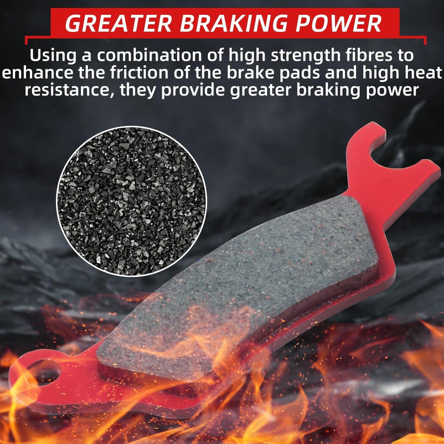 Brake Pads Front and Rear Compatible with Can-Am Outlander 450 500 570 650 800R 850 1000 EFI XT XT-P XMR DPS Max XT/XT-P/XMR/DPS Ceramic 3 sets 705601014