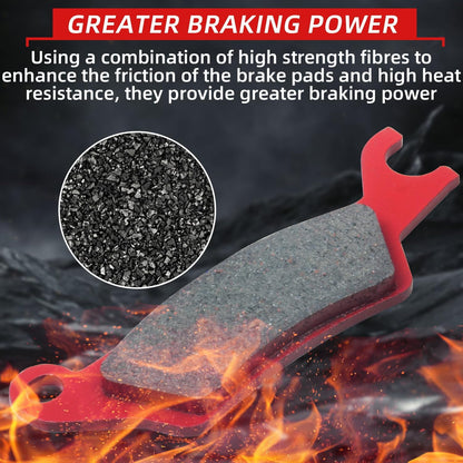 Brake Pads Front and Rear Compatible with Can-Am Outlander 450 500 570 650 800R 850 1000 EFI XT XT-P XMR DPS Max XT/XT-P/XMR/DPS Ceramic 3 sets 705601014