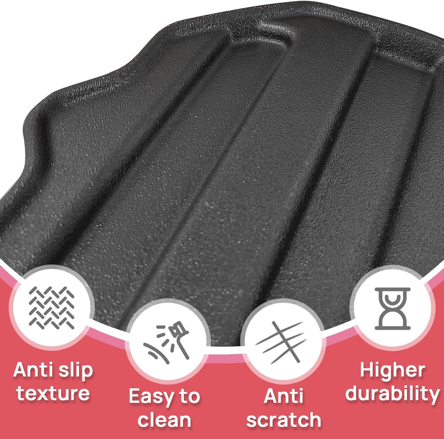 Bed Mat Liner Compatible with Polaris Ranger 1000 Crew 1000 Crew XP 1000 XP Kinetic 2018-2025 All Weather Rear Cargo Mats TPE Accessories