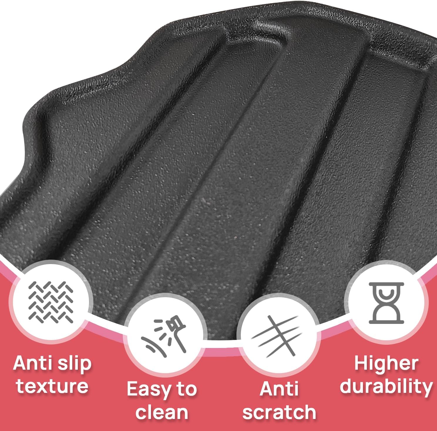 Bed Mat Liner Compatible with Polaris Ranger 1000 Crew 1000 Crew XP 1000 XP Kinetic 2018-2025 All Weather Rear Cargo Mats TPE Accessories