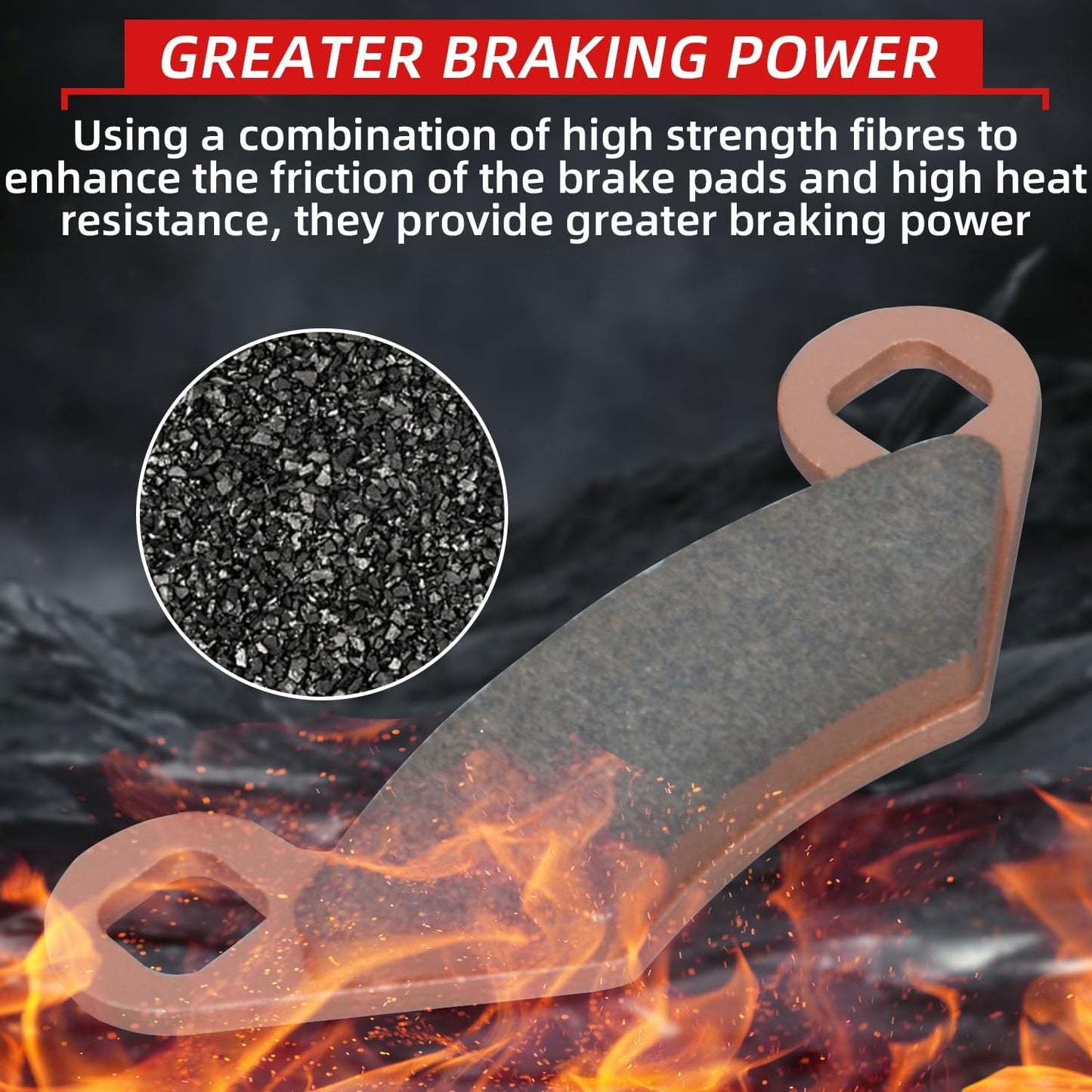 Brake Pads Front and Rear Compatible with Polaris Sportsman 450 500 700 800 4x4 Scrambler 500 400 Trail Blazer 250 330 Magnum 330 500 Trail Boss 330 Xpedition 325 3 Sets Sintered Copper