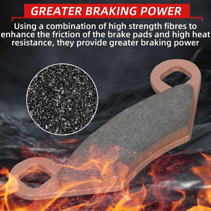 Brake Pads Front and Rear Compatible with Polaris Sportsman 450 500 700 800 4x4 Scrambler 500 400 Trail Blazer 250 330 Magnum 330 500 Trail Boss 330 Xpedition 325 3 Sets Sintered Copper