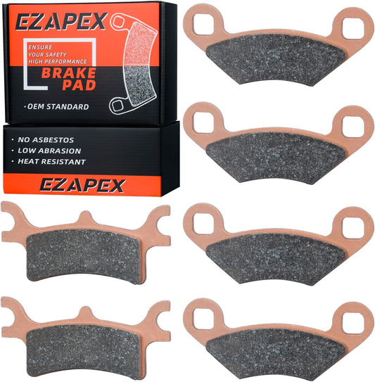 Brake Pads Front and Rear Compatible with Polaris Sportsman 450 500 700 800 4x4 Scrambler 500 400 Trail Blazer 250 330 Magnum 330 500 Trail Boss 330 Xpedition 325 3 Sets Sintered Copper